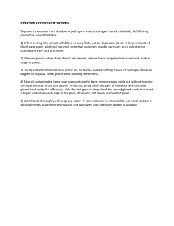 Infection Control Instructions