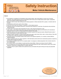 Motor vehicle maintenance