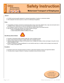 Motorized transport of employees