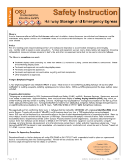 Hallway storage/emergency egress