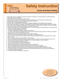 Crane Hoist use