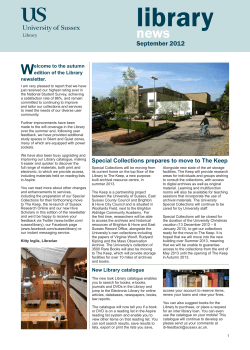 Library Newsletter Autumn 2012 [PDF 2.97MB]