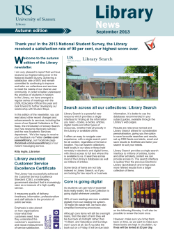 Library Newsletter Autumn 2013 [PDF 552.28KB]