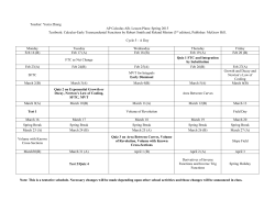 AP Calculus AB Lesson Plan Cycle 5 A Days