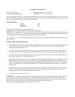 AP Calculus AB Syllabus