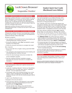 Student Quick Start Guide