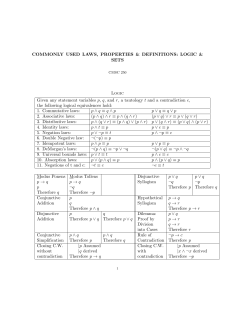 Some Tables for the practice problems