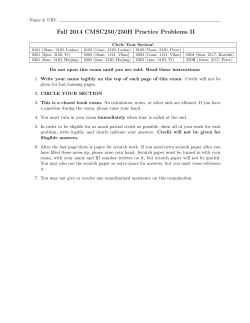 Practice Problems for MidTerm 2