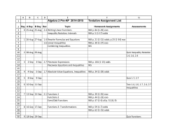 Liu AlgebraIIPreAP Cycle 1