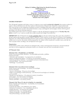 AP Spanish Syllabus