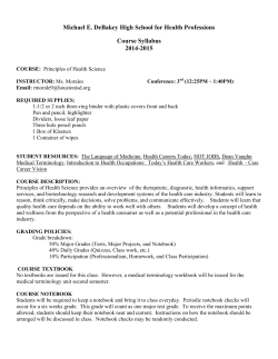 PRIN HEALTH SCI SYLLABUS