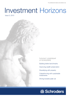 Investment Horizons: Issue 3