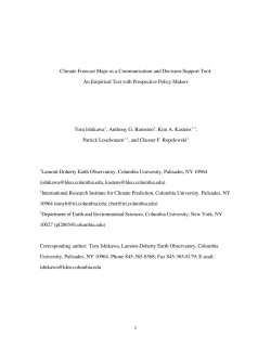 Climate forecast maps as a communication and decision-support tool: An empirical test with prospective policy makers
