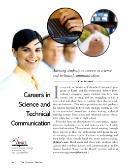 Careers in Science and Technical Communication