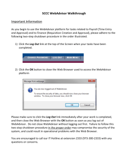 SCCC WebAdvisor Walkthrough