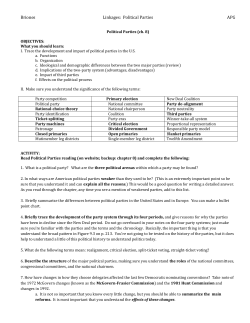 Political Parties SG