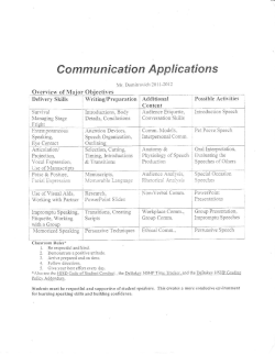 Communication Applications Syllabus
