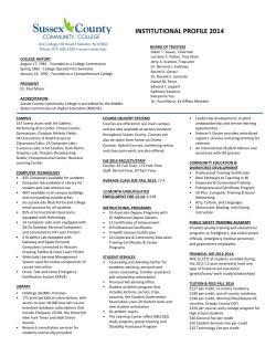 Brief Institutional Profile 2014