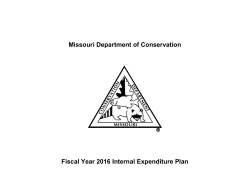 Fiscal Year 2016 Internal Expenditure Plan