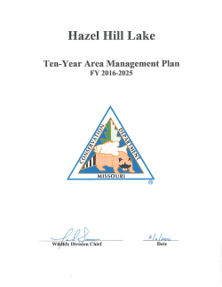 2016 Hazel Hill Lake Area Management Plan