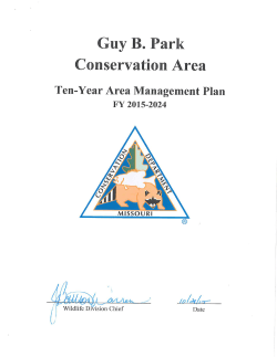 2015 Guy B. Park Conservation Area Management Plan