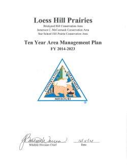 2014 Loess Hill Prairies Management Plan