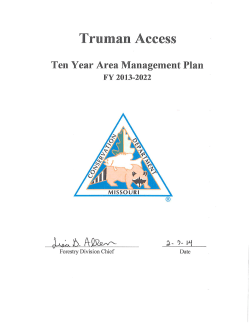 2013 Truman Access Area Management Plan