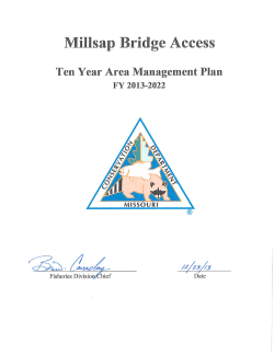 2013 Millsap Bridge Access Area Management Plan