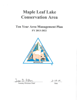 2013 Maple Leaf Lake Conservation Area Management Plan