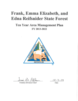 2013 Frank, Emma Elizabeth, and Edna Reifsnider State Forest Management Plan