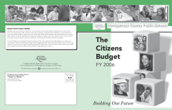 The Citizens Budget: FY 2006