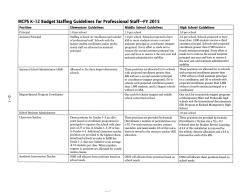 K&ndash;12 Budget Staffing Guidelines