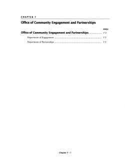 Chapter 7: Office of Engagement and Partnerships