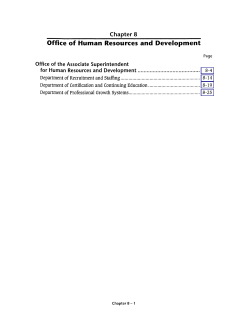 Chapter 8: Office of Human Resources and Development