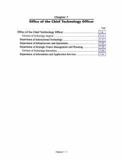 Chapter 7: Office of the Chief Technology Officer