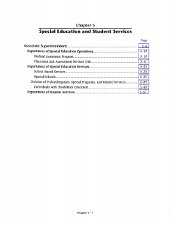 Chapter 5: Office of Special Education and Student Services