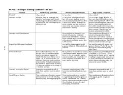 K 12 Budget Staffing Guidelines