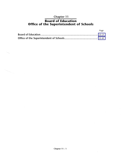 Chapter 11: Board of Education and Office of the Superintendent