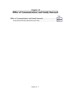 Chapter 10: Office of Communications and Family Outreach