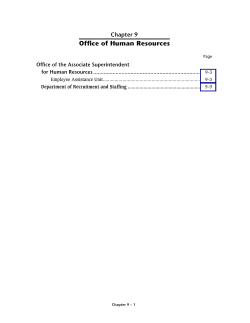 Chapter 9: Office of Human Resources