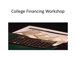 College Financing Workshop