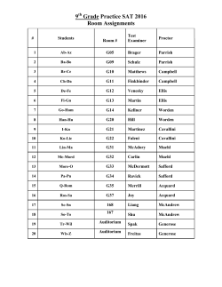 Testing Room Assignments