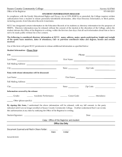 FERPA Student Information Release
