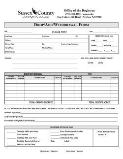 Drop/Add Form