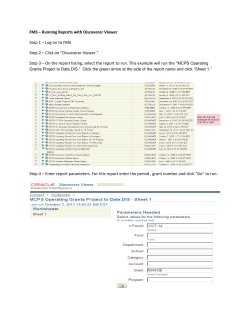 Running Reports with Discoverer Viewer