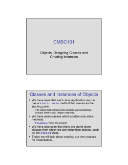 Objects and classes and instance members