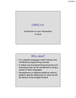 Intro to Java Output, Methods, Variables, and Input
