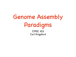 Genome Assembly Paradigms