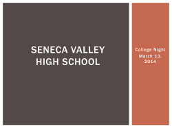 Junior Night Presentation March 2014: Planning Process