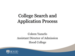 College Search Workshop June 2014